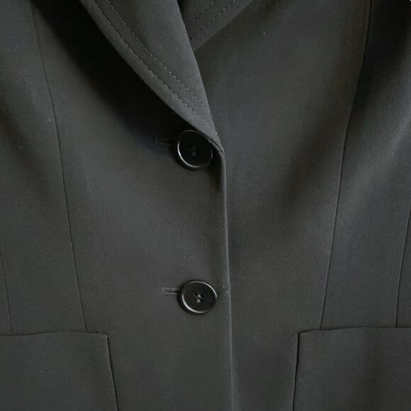 ANN TAYLOR BLAZER Women's Size 2 Black 2-Button Patch Pockets Stretch Career - Picture 7 of 11